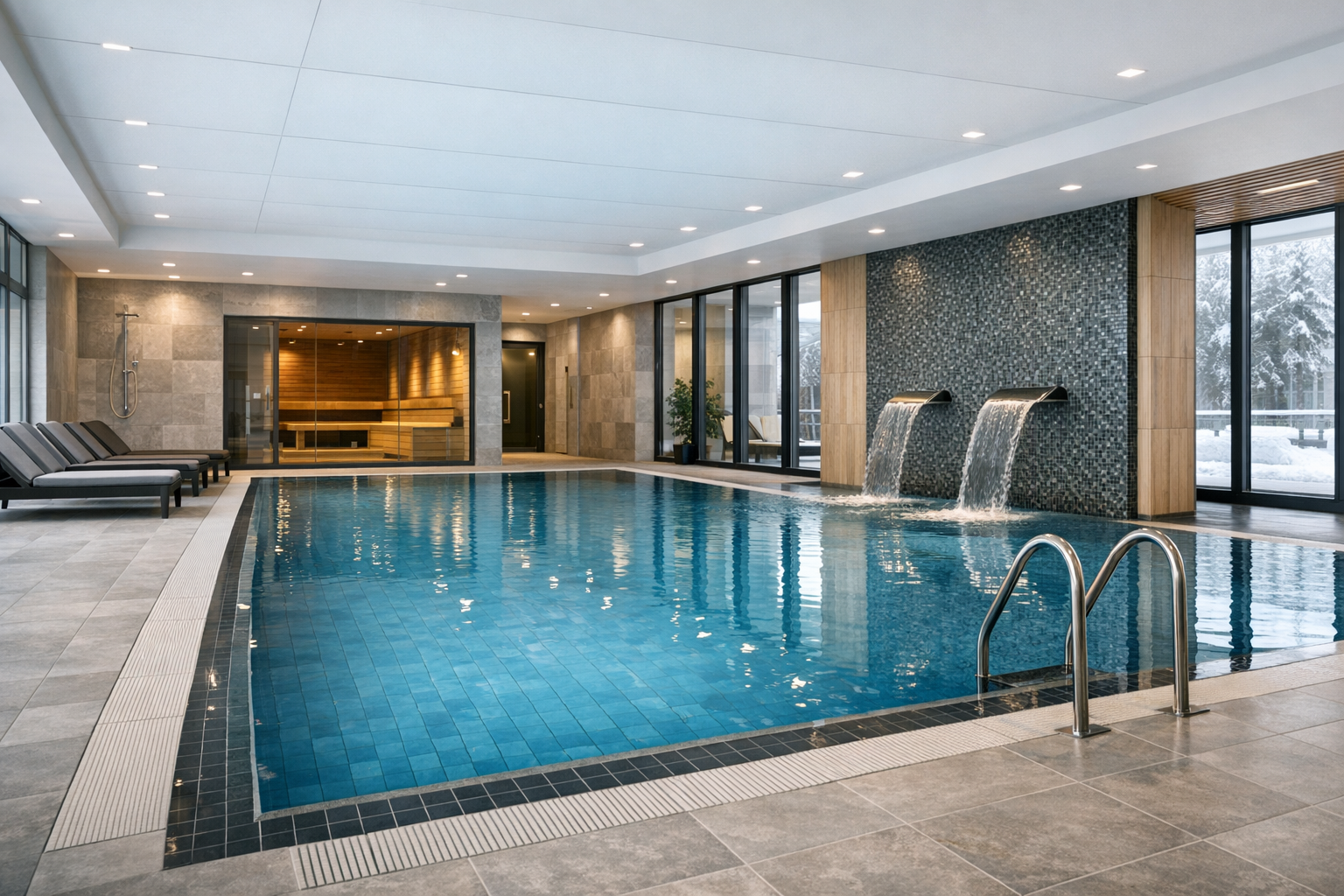 Demobild av poolomrade